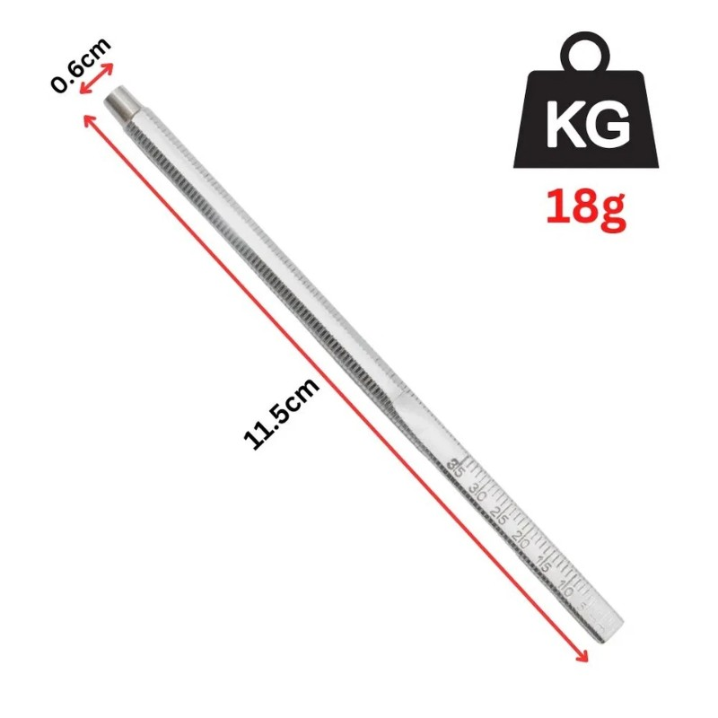 Dental Mouth Mirror Double Sided Front Surface No. 5 with Scale Handle | Stainless Steel Dental Examination Instrument