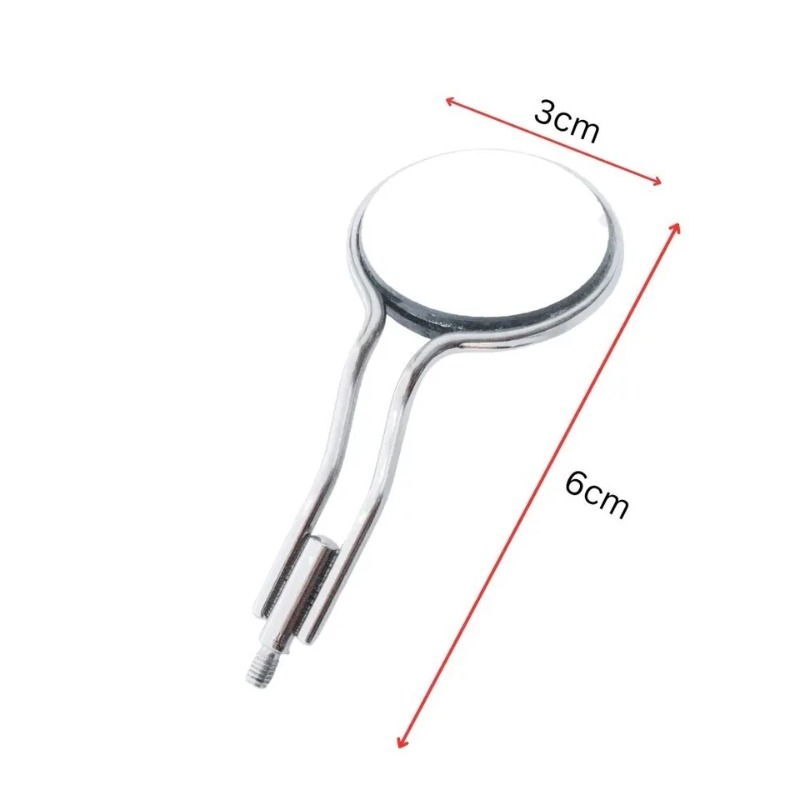 Dental Mouth Mirror Double Sided Front Surface No. 5 with Scale Handle | Stainless Steel Dental Examination Instrument