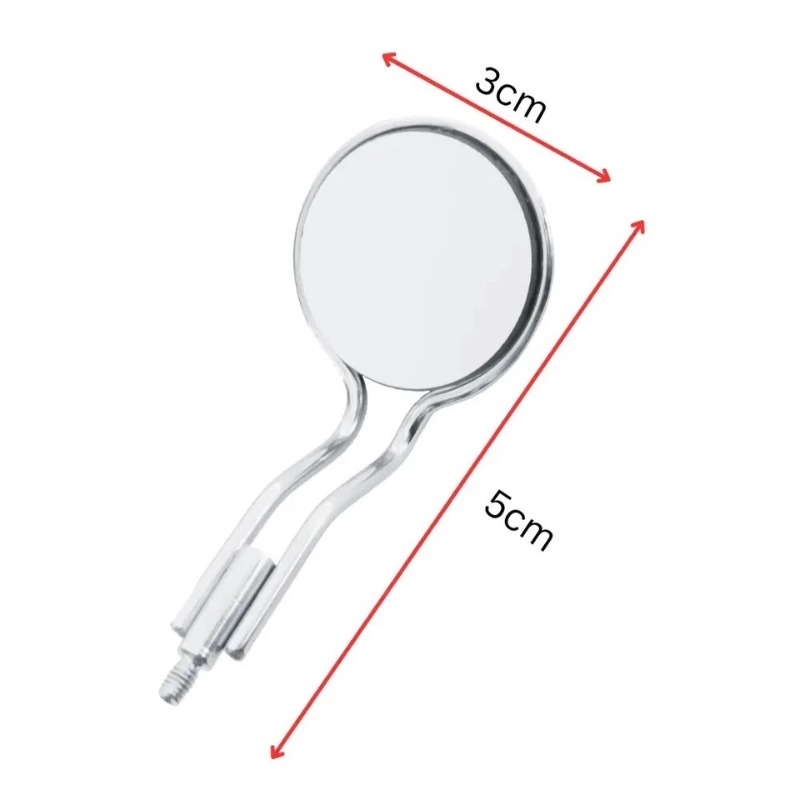 Dental Mouth Mirror Double Sided Front Surface No. 5 with Scale Handle | Stainless Steel Dental Examination Instrument