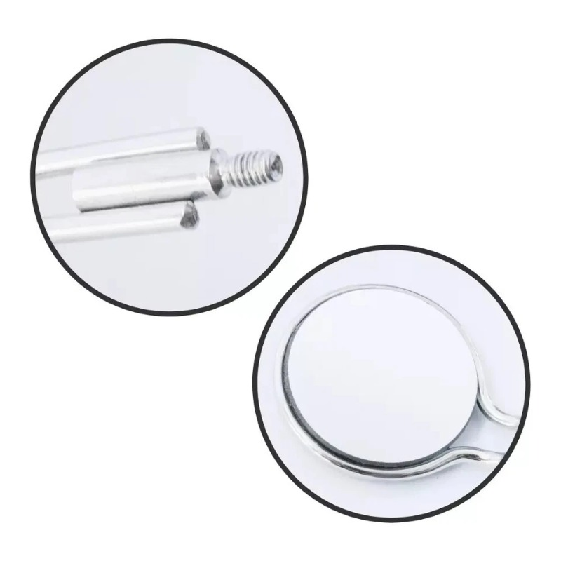 Dental Mouth Mirror Double Sided Front Surface No. 5 with Scale Handle | Stainless Steel Dental Examination Instrument