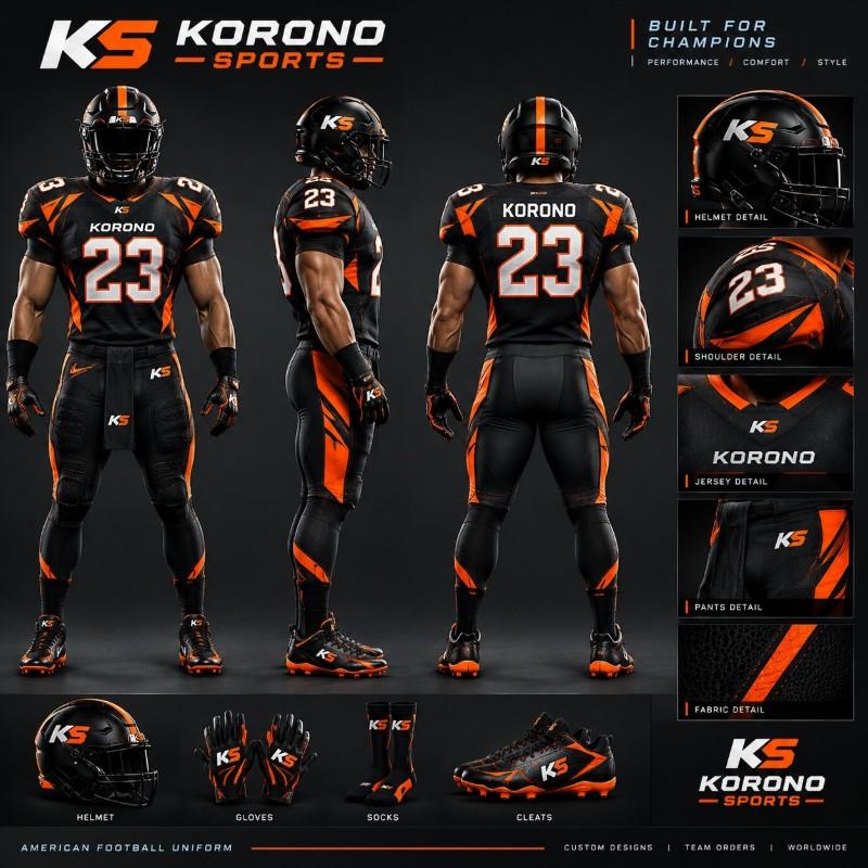 Custom American Football Uniforms | Premium Quality & Bulk Orders | KORONO SPORTS