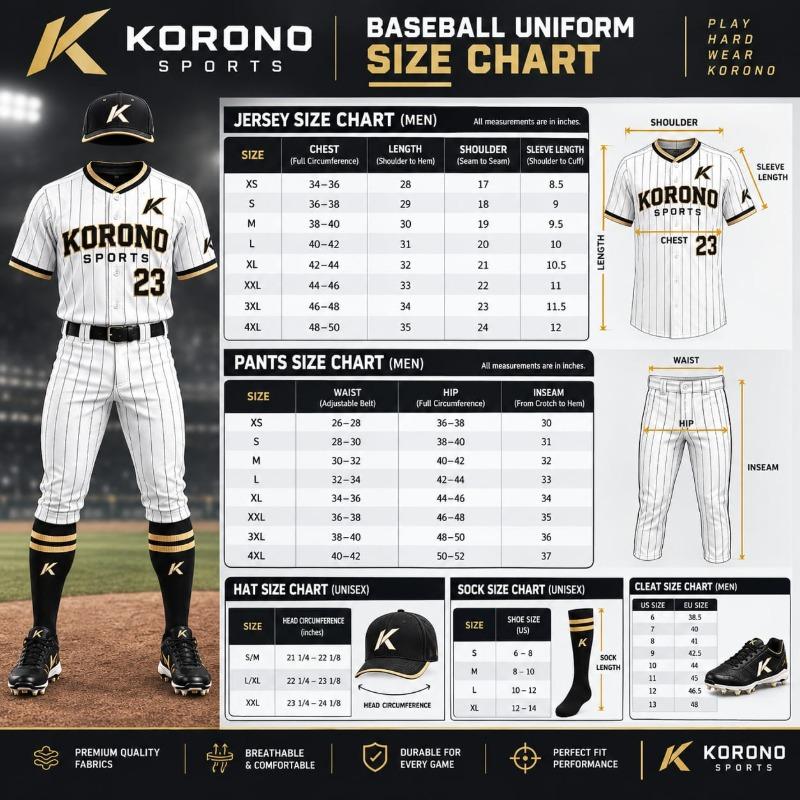 Premium Custom Baseball Uniform Set – Pinstripe Jersey & Pant