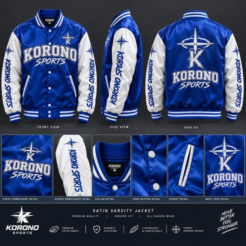 OEM/ODM Premium Satin Varsity Jacket, Custom Embroidered Sports Letterman Jacket with Snap Buttons | Custom Logo Satin Varsity Jacket Wholesale - Unisex Lightweight Bomber Jacket with Embroidery