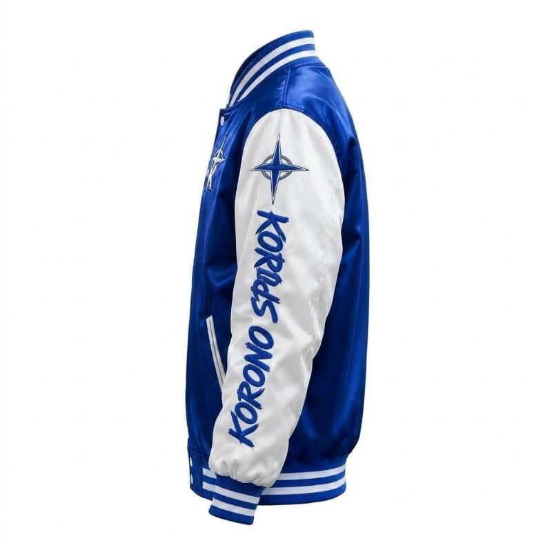 OEM/ODM Premium Satin Varsity Jacket, Custom Embroidered Sports Letterman Jacket with Snap Buttons | Custom Logo Satin Varsity Jacket Wholesale - Unisex Lightweight Bomber Jacket with Embroidery