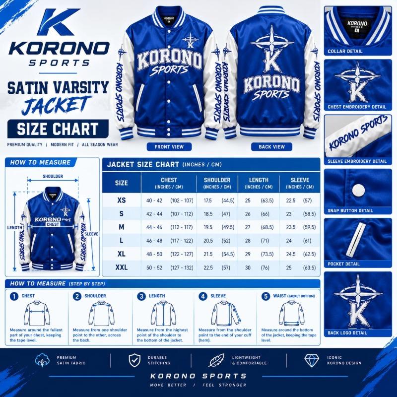 OEM/ODM Premium Satin Varsity Jacket, Custom Embroidered Sports Letterman Jacket with Snap Buttons | Custom Logo Satin Varsity Jacket Wholesale - Unisex Lightweight Bomber Jacket with Embroidery