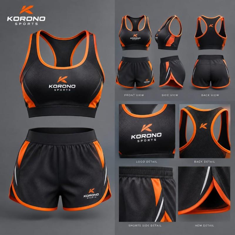 Custom Fitness Sports Bra and Shorts Set – Wholesale Activewear Yoga Set