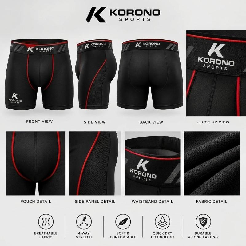 Men's Performance Boxer Briefs, Breathable Athletic Underwear with 4-Way Stretch & Moisture Wicking Quick Dry Fabric