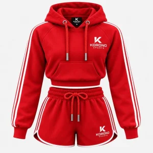 Custom Logo Heavyweight Fleece Hoodie and Shorts Set Men Two Piece Matching Sweatshort Set