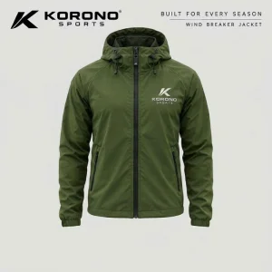 Custom Water-Resistant Windbreaker Jacket –  Wholesale Men's Full-Zip Windproof Hooded Jacket