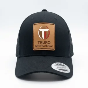 Trucker Hat with Mesh Panels and Snapback Closure