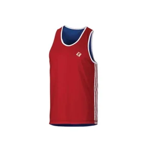 Men’s Sleeveless Sports Training Jersey with Contrast Trim, Athletic Fit &amp; Side Stripe Detail