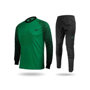 Professional Goalkeeper Kit – Padded Jersey &amp; Trouser Set for Football Training