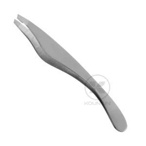Stainless Steel Slanted Tip Eyebrow Tweezers 9.5cm