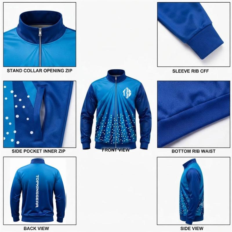 TOPKINGGEAR Premium Sublimation Casual Sports Tracksuit - Full-Zip Set