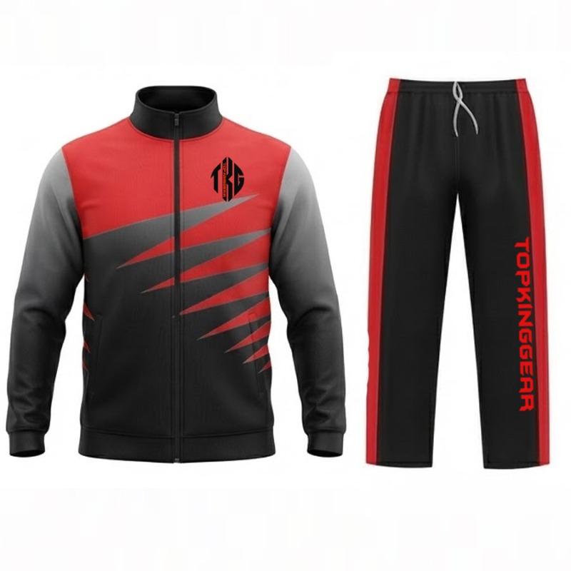 TOPKINGGEAR Premium Sublimation Casual Sports Tracksuit - Full-Zip Set
