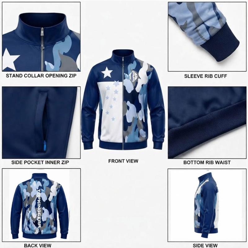 TOPKINGGEAR Premium Sublimation Sports Tracksuit - Full-Zip Tracksuit Set