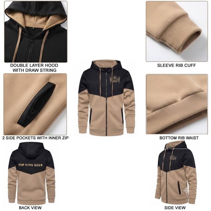 TOPKINGGEAR TKG-TRS-4593 Athletic Casual Hooded Sweatshirt & Joggers Set