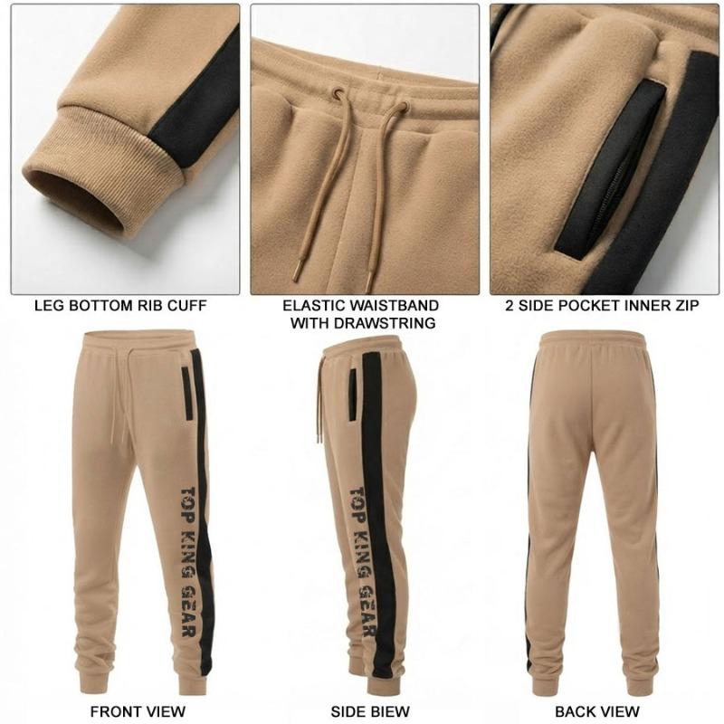 TOPKINGGEAR TKG-TRS-4593 Athletic Casual Hooded Sweatshirt & Joggers Set