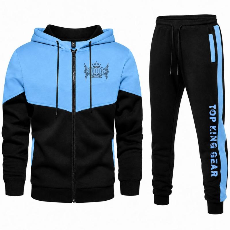 TOPKINGGEAR TKG-TRS-4593 Athletic Casual Hooded Sweatshirt & Joggers Set
