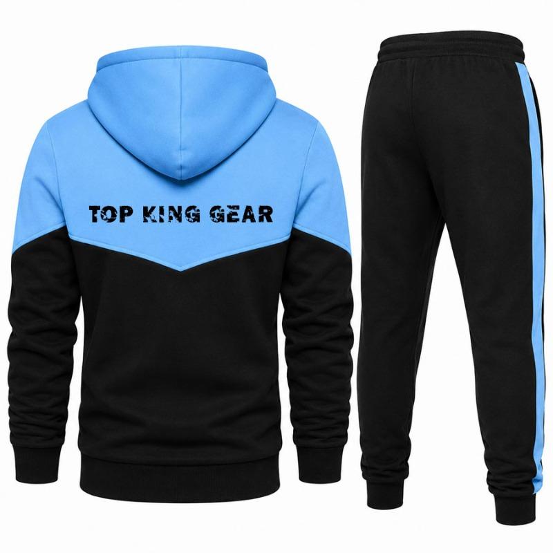 TOPKINGGEAR TKG-TRS-4593 Athletic Casual Hooded Sweatshirt & Joggers Set