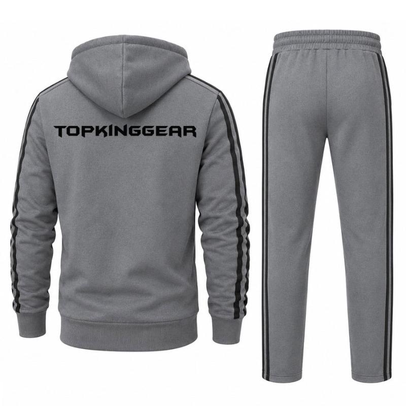 TOPKINGGEAR APEX Premium Hooded Sports Casual Sweat Tracksuit - Full-Zip Set