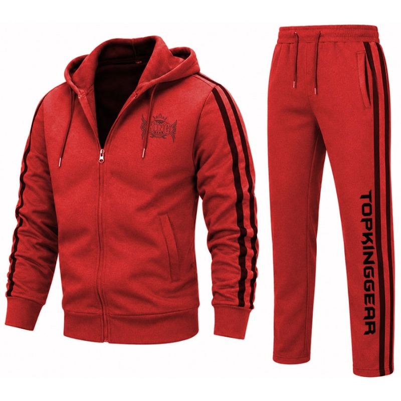 TOPKINGGEAR APEX Premium Hooded Sports Casual Sweat Tracksuit - Full-Zip Set