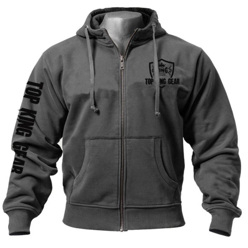 TOPKINGGEAR Men's Premium Custom Metal Full Zip Hoodie - TKG-HD-4435
