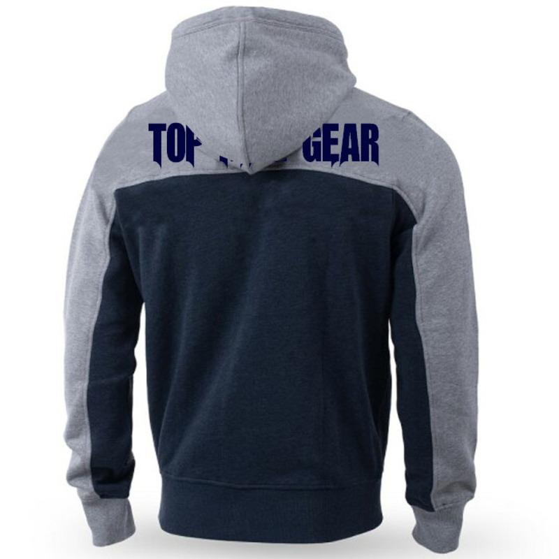 TOPKINGGEAR Custom Men's Contrast Panel YKK Zip Hoodie - TKG-HD-4429