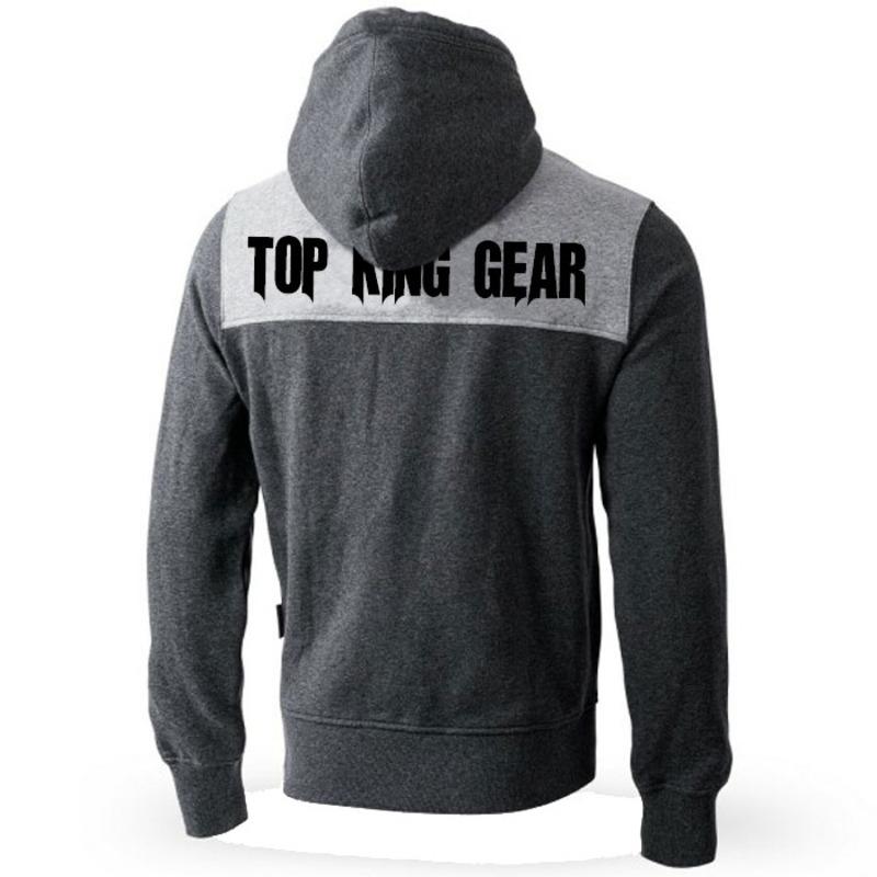 TOPKINGGEAR Custom Men's Contrast Panel YKK Zip Hoodie - TKG-HD-4429