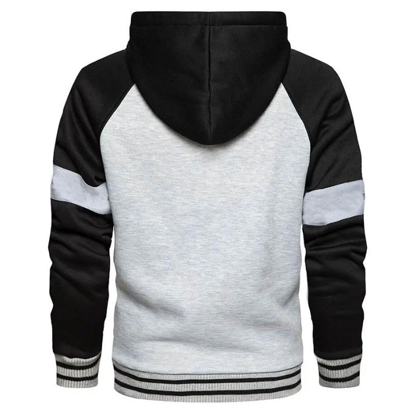 TOPKINGGEAR Men's Contrast Color Raglan Sleeve Hoodie - TKG-HD-4389