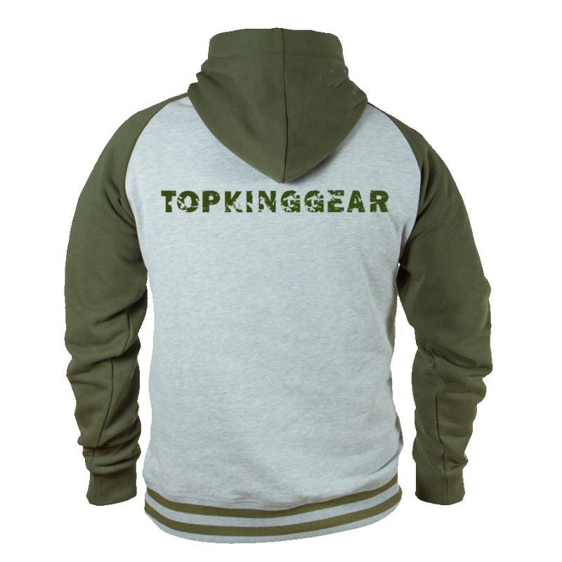 TOPKINGGEAR Men's Contrast Color Raglan Sleeve Hoodie - TKG-HD-4389