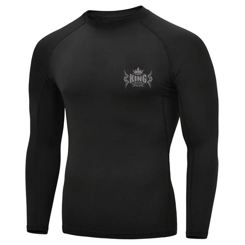 TOP KING GEAR TKG-MRG-50 Black Custom Long Sleeve Compression Rash Guard