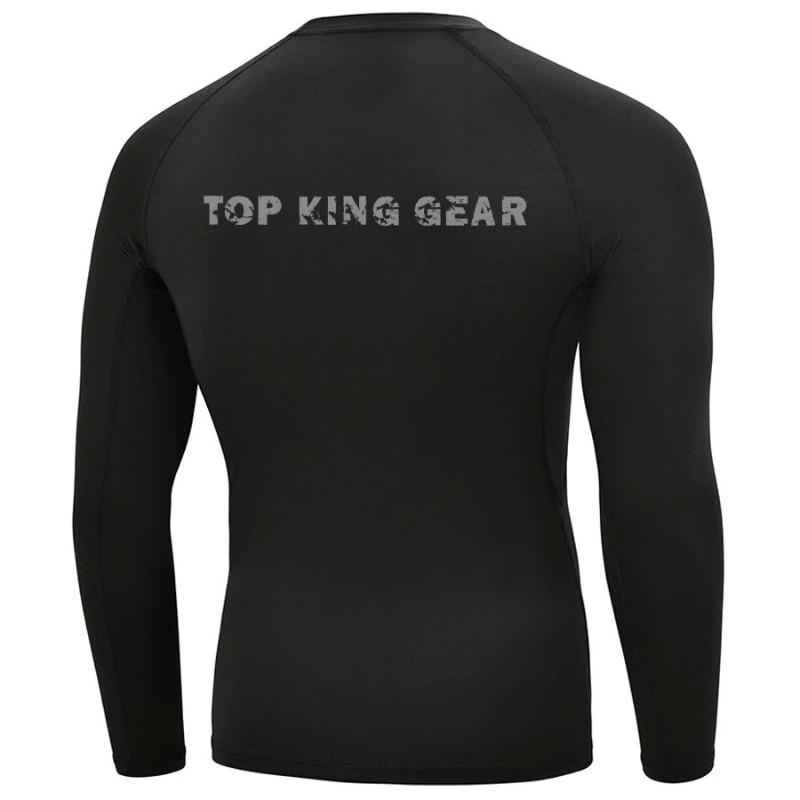 TOP KING GEAR TKG-MRG-50 Black Custom Long Sleeve Compression Rash Guard