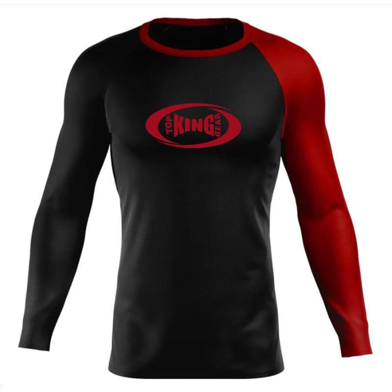 TOP KING GEAR TKG-MRG-50 Black Custom Long Sleeve Compression Rash Guard