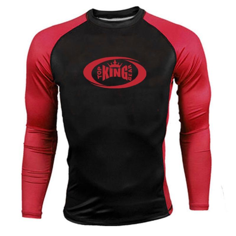 TOP KING GEAR TKG-MRG-50 Black Custom Long Sleeve Compression Rash Guard