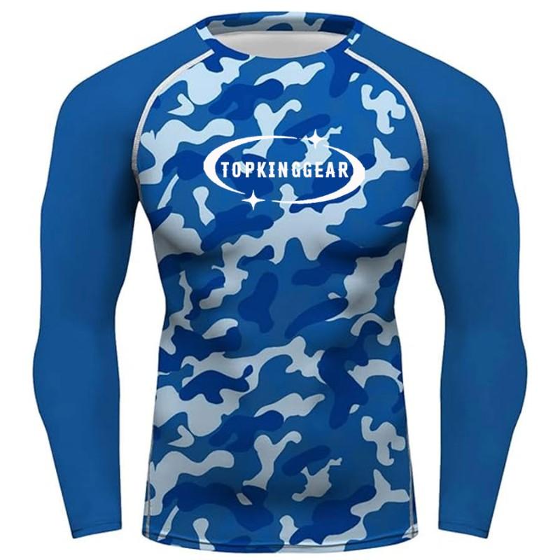 TOP KING GEAR TKG-SRG-1303 Sublimation Printed Long Sleeves Camo Compression Rash Guard