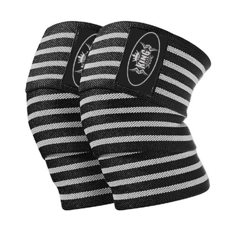 Custom Weightlifting Knee Wraps-Power Lifting Gym Knee Wraps 6.5" Wide-TKG-WKW-860