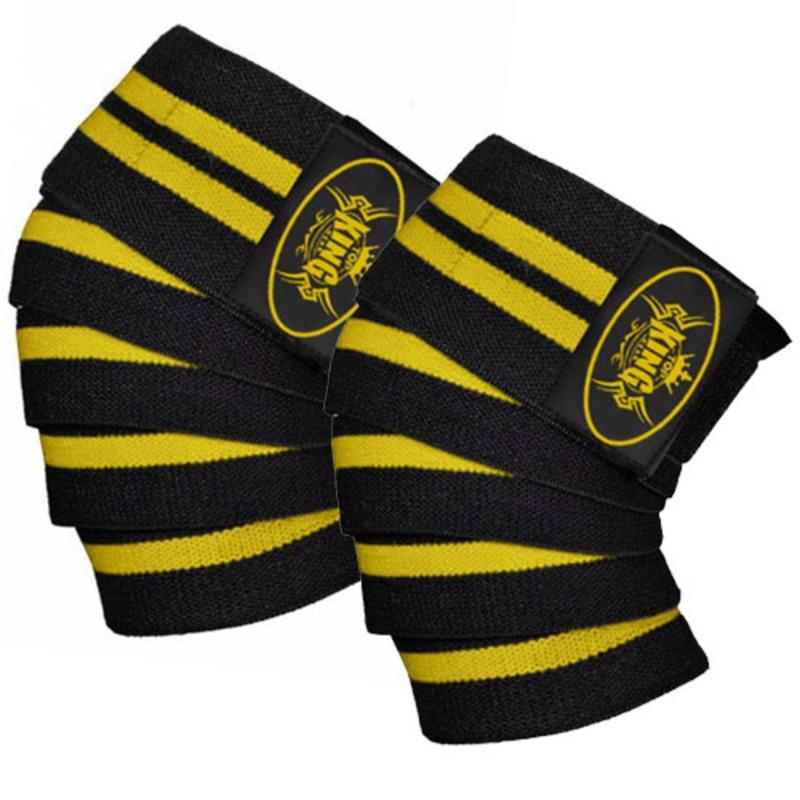 Custom Weightlifting Knee Wraps-Power Lifting Gym Knee Wraps 6.5" Wide-TKG-WKW-860