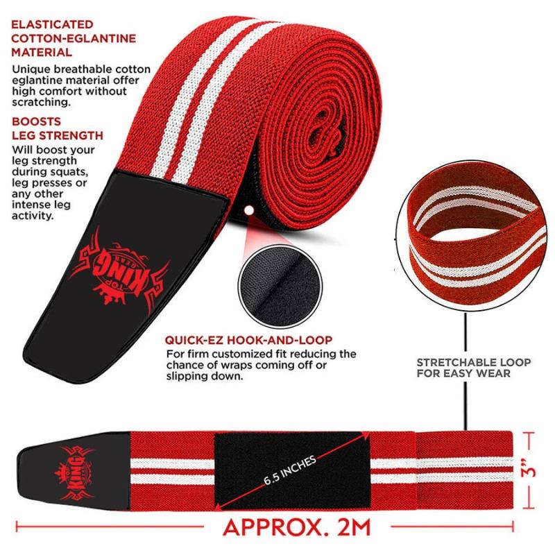 Power Lifter Gym Knee Wraps-Weight Lifting Knee Wraps Bandage-TKG-WKW-880