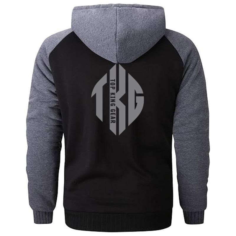 TOP KING GEAR Premium Sherpa Lined Fleece Full Zip Hooded Winter Jacket