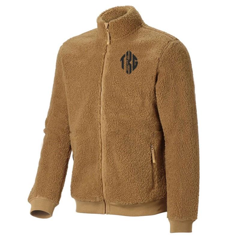 TOP KING GEAR Premium Heavyweight Sherpa Fleece Stand Collar Zip-Up Jacket TKG-SFJ-8