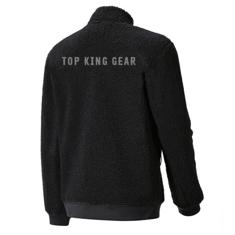 TOP KING GEAR Premium Heavyweight Sherpa Fleece Stand Collar Zip-Up Jacket TKG-SFJ-8