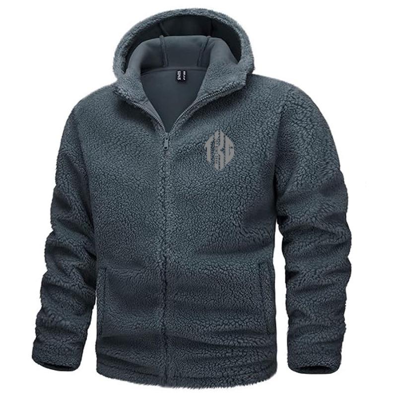 TOP KING GEAR Heavyweight Sherpa Lined Casual Full Zip Hooded Jacket TKG-SFJ-7