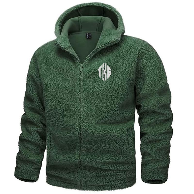 TOP KING GEAR Heavyweight Sherpa Lined Casual Full Zip Hooded Jacket TKG-SFJ-7