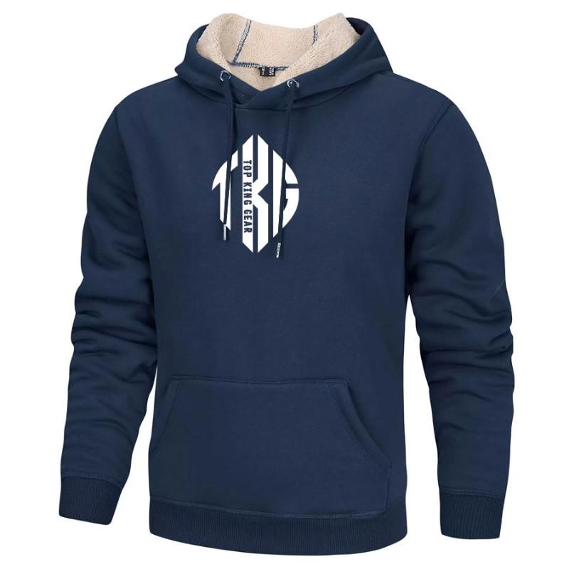 TOP KING GEAR Custom Heavyweight Sherpa Lined Pullover Hooded Jacket