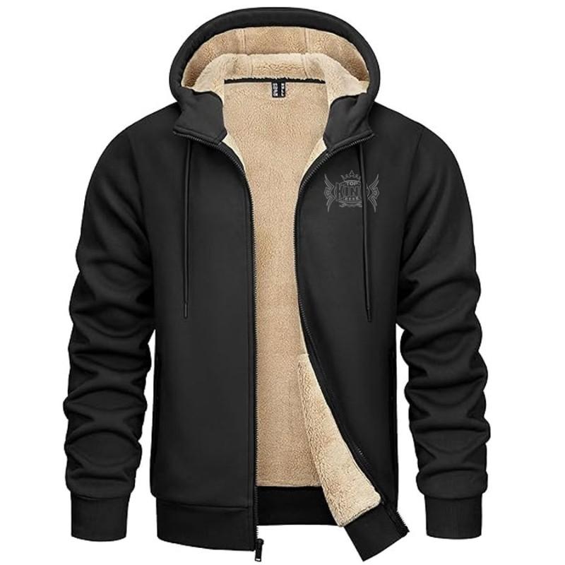 TOP KING GEAR Custom Sherpa Lined Full Zip Hooded Jacket