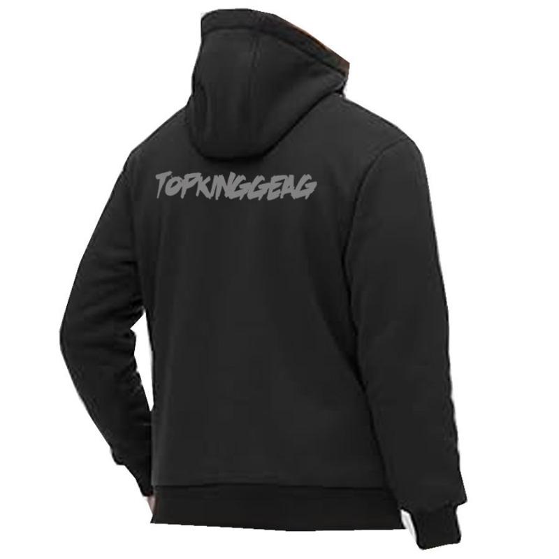 TOP KING GEAR Custom Sherpa Lined Full Zip Hooded Jacket