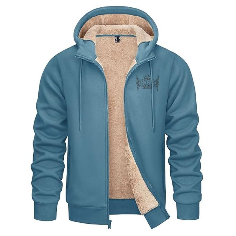 TOP KING GEAR Custom Sherpa Lined Full Zip Hooded Jacket