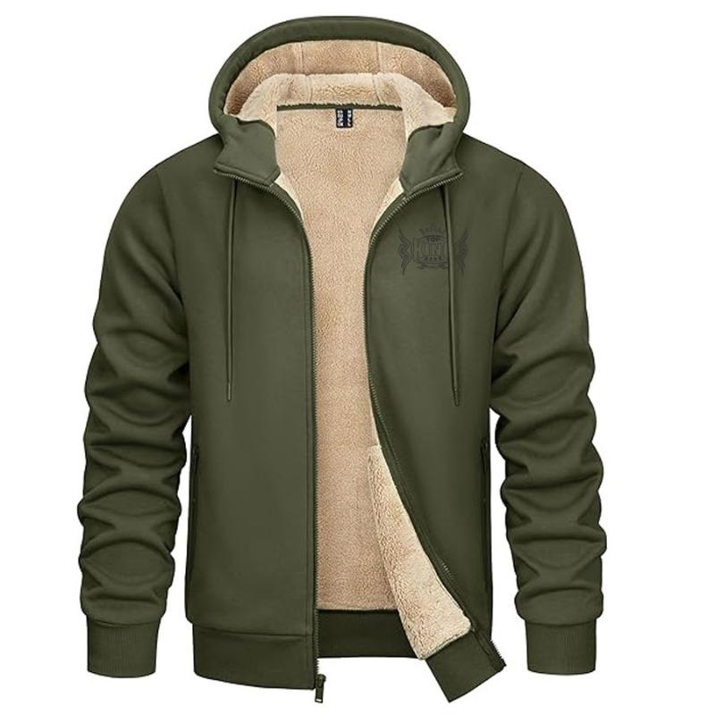 TOP KING GEAR Custom Sherpa Lined Full Zip Hooded Jacket