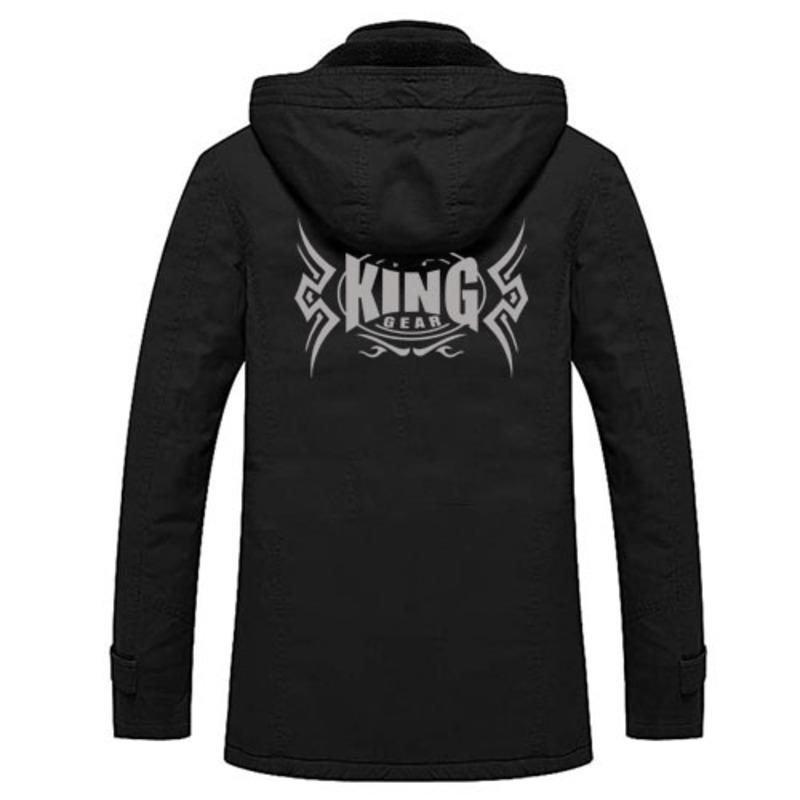TOP KING GEAR Casual Winter Denim Jean Cargo Hooded Jacket